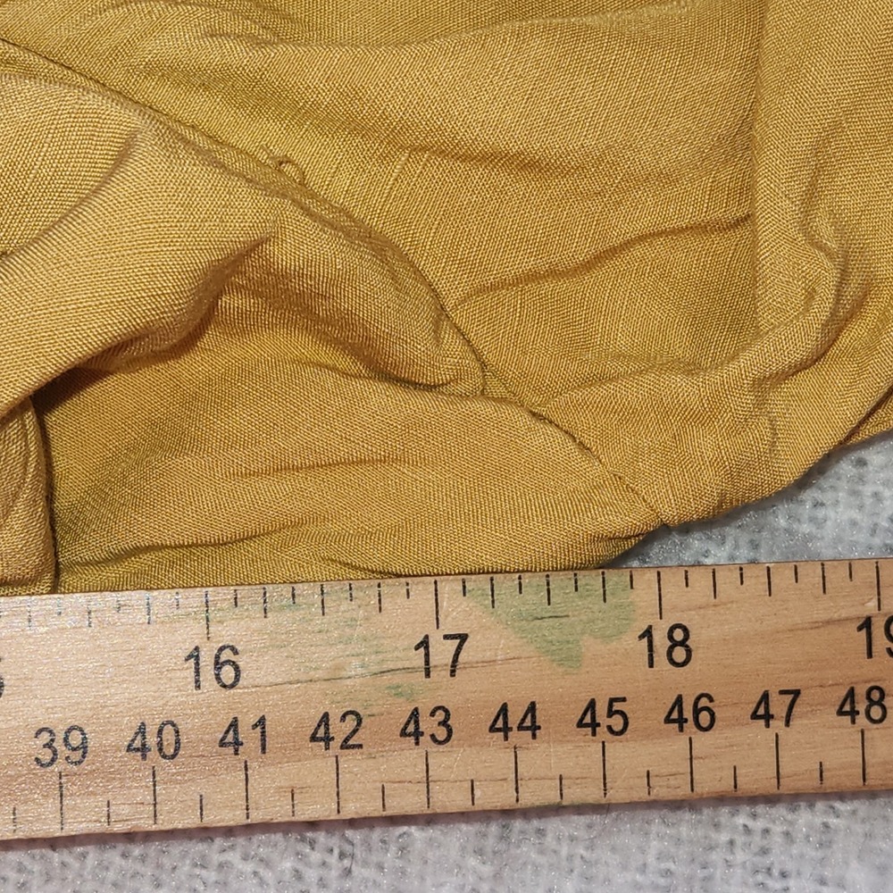 EMORY PARK Dress Size L Yellow Bohemian Cut Outs Low Back Linen Blend‎ - Picture 11 of 11